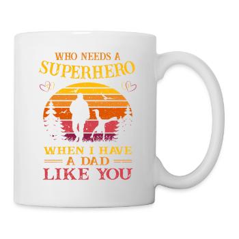 Superhero - A Dad Like You - Father's day - 2 Kids - Mug - white - Right