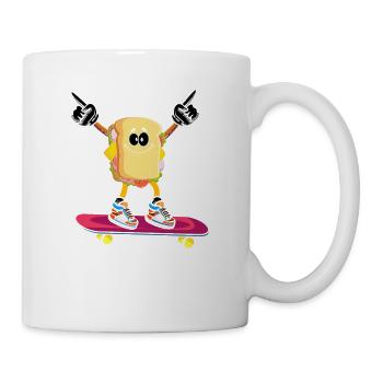 Sandwich Skateboard Skateboard skateboard skateboard - Mug blanc - blanc - Droite