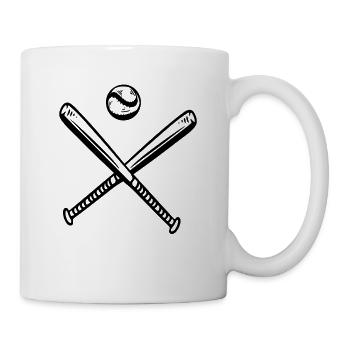 Baseballspiel spielen Baseballspieler - Tasse - Weiß - Rechts