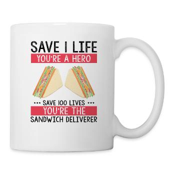 Food Makers Grill BBQ Sandwich Grill Maître - Mug blanc - blanc - Droite