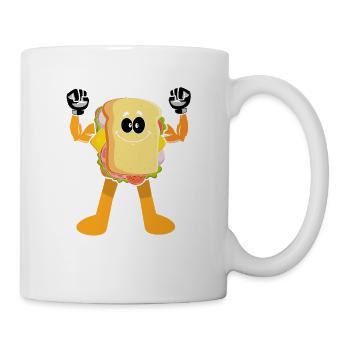 Sandwich Bodybuilding Fitness Gym Cadeau - Mug blanc - blanc - Droite