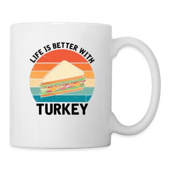Food Love Sandwich Baguette Ketchup - Mug blanc - blanc - Droite