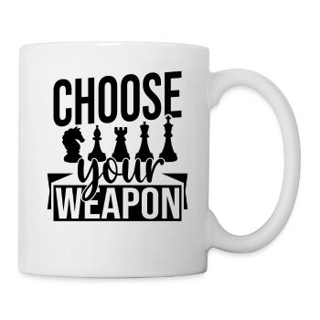 Échecs choisissez votre arme Jeu d’échecs - Mug blanc - blanc - Droite