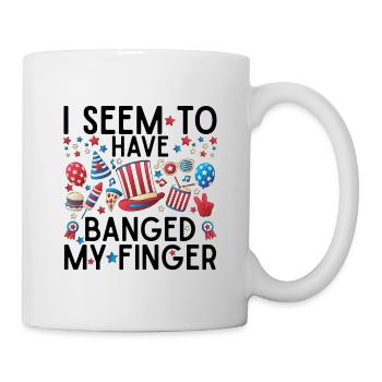 Ich scheine meinen Finger geknallt zu haben - Tasse - Weiß - Rechts