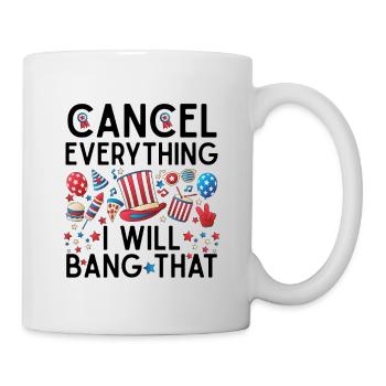 Annuler tout ce que je vais frapper - Mug blanc - blanc - Droite