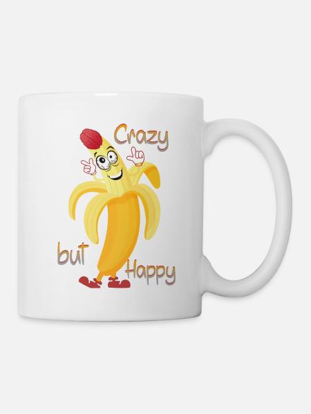 Lustige Banane - Tasse - Weiß