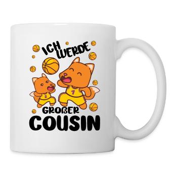 Großer Cousin Fuchs Ich werde bald großer Cousin - Tasse - Weiß - Rechts