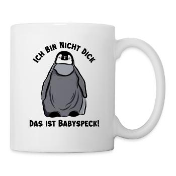 Ich bin nicht Dick Babyspeck Seevogel - Tasse - Weiß - Rechts