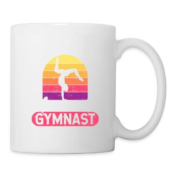 Funny gymnastics mother Proud mother of a - Mug - white - Right