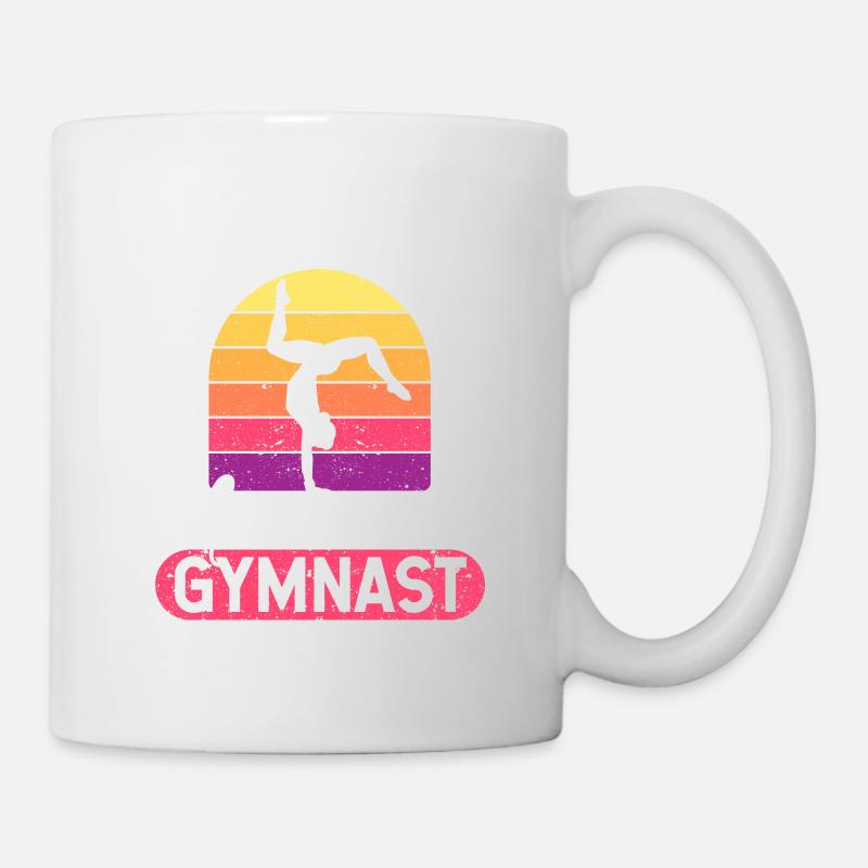 Drôle de gymnastique mère Fière mère d’un - Mug blanc - blanc