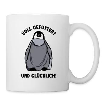 Voll Gefuttert und Glücklich Kaiserpinguin - Tasse - Weiß - Rechts