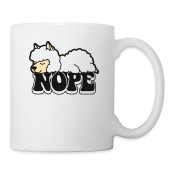Nope Llama Vicuna Guanaco Breeder Alpaca - Mug - white - Right