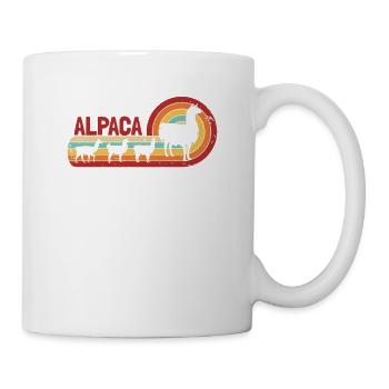 Retro Alpaca Guanaco Llama Vicuna Breeder Alpaca - Mug - white - Right