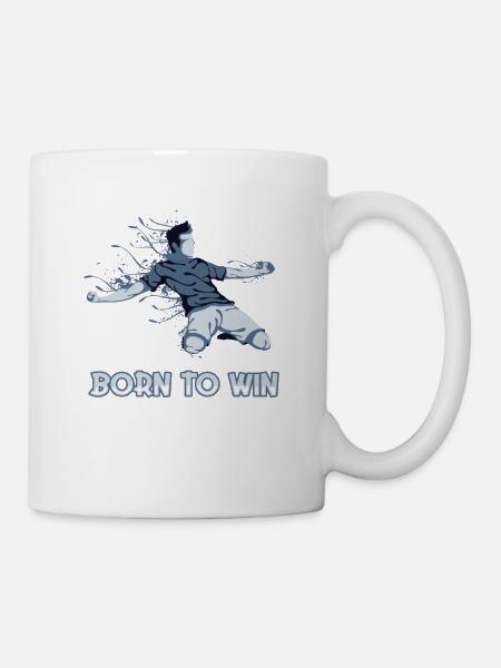Born To Win Fußballgott Fußballspieler - Tasse - Weiß