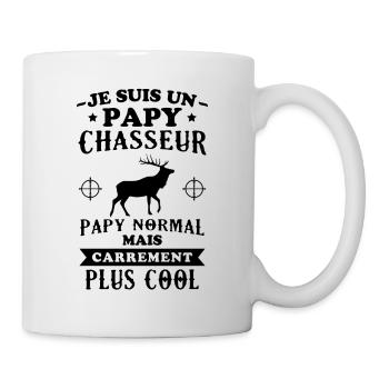 Je suis un papy chasseur comme un papy normal - Mug blanc - blanc - Droite