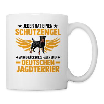 Deutscher Jagdterrier Schutzengel - Tasse - Weiß - Rechts