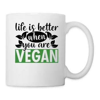 Living as a Vegan Vegan - Mug - white - Right
