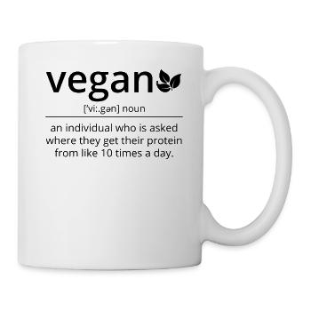 Vegan Veganer Definition - Tasse - Weiß - Rechts