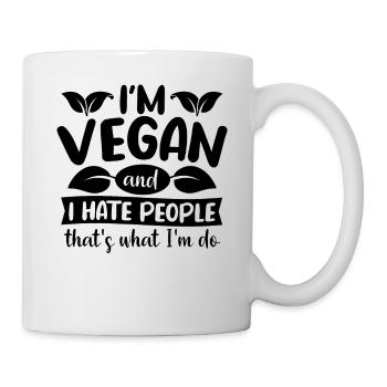 Veganer Vegan Spruch witzig - Tasse - Weiß - Rechts