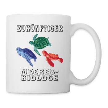 ZUKÜNFTIGER MEERES BIOLOGE - Tasse - Weiß - Rechts