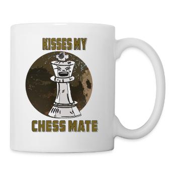 KISS MY CHECKMATE - Tasse - Weiß - Rechts
