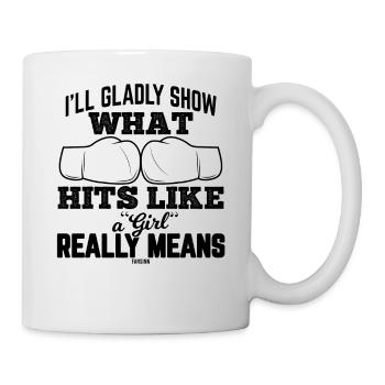 Boxkampf Mädchen Boxsport Geschenk - Tasse - Weiß - Rechts