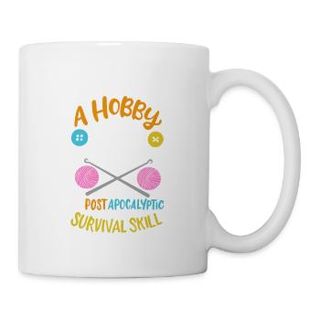 Crocheting Is Not a Hobby His Post-Apocalyptic - Mug - white - Right