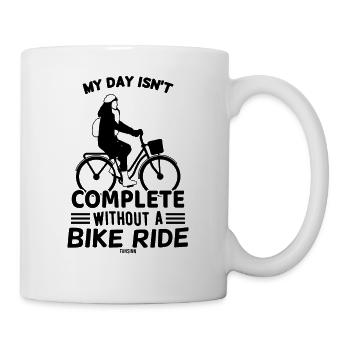 Muttertag Fahradtour Mädchen Mountainbike - Tasse - Weiß - Rechts