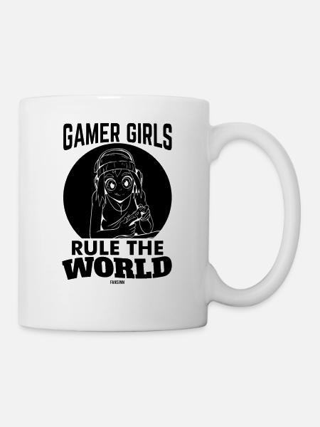 Mädchen Gaming Online Internet zocken - Tasse - Weiß