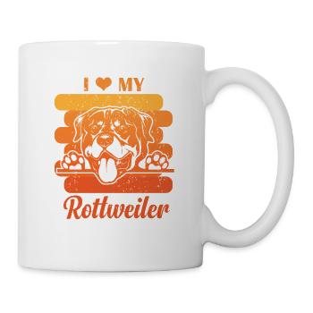 J’adore mon rottweiler - Mug blanc - blanc - Droite