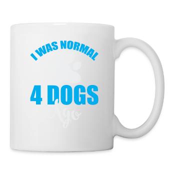 J’étais normal il y a 4 chiens - Mug blanc - blanc - Droite