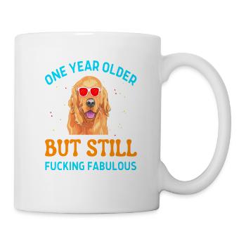 un an de plus mais toujours putain de fabuleux - Mug blanc - blanc - Droite