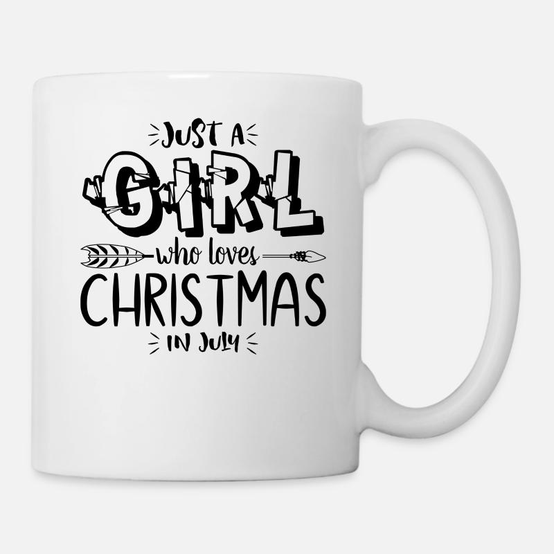 Das Mädchen, das Weihnachten im Juli - Tasse - Weiß