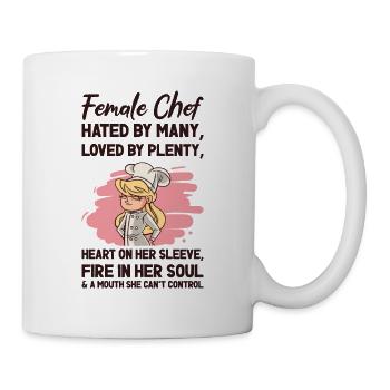 Female Chef Cooking Meals Food Lover - Mug - white - Right