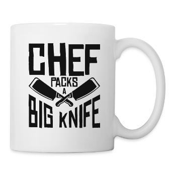 Chef Grand Couteau Coupant des repas de cuisson - Mug blanc - blanc - Droite