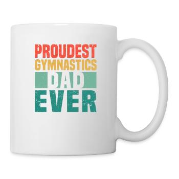 Le plus fier de la gymnastique père de tous les temps Drôle de père - Mug blanc - blanc - Droite