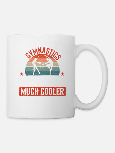 Lustige Turner Daddy Vatertag Sport Ich bin ein - Tasse - Weiß