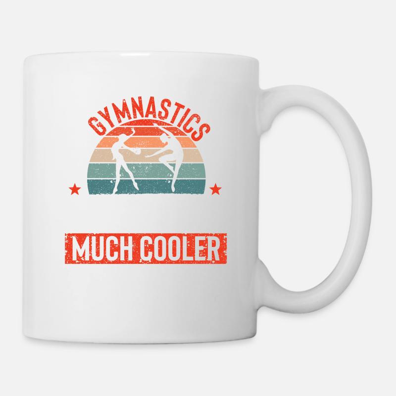 Lustige Turner Daddy Vatertag Sport Ich bin ein - Tasse - Weiß