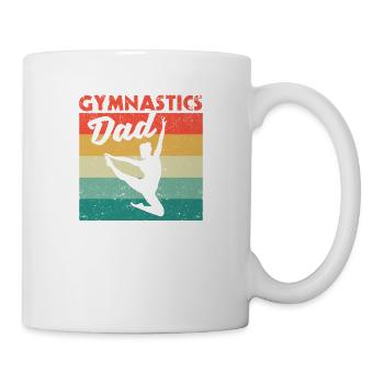 Gymnastics Daddy Father's Day Gymnastics Dad she Flips - Mug - white - Right