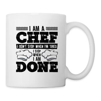Chefkoch Kochen Mahlzeiten Kulinarische Köche - Tasse - Weiß - Rechts