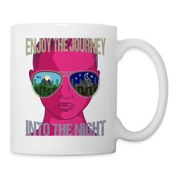 Explorateurs de voyages de vacances dans la nuit - Mug blanc - blanc - Droite