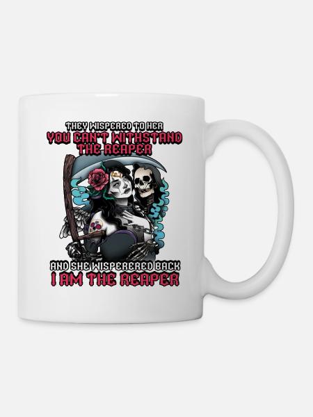 Je suis la faucheuse sinistre Dia De Los Muertos - Mug blanc - blanc