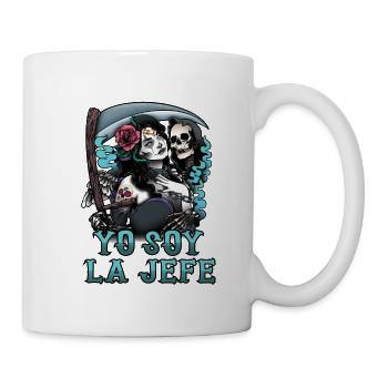 Yo Soy La Jefe Dia De Los Muertos Halloween - Tasse - Weiß - Rechts