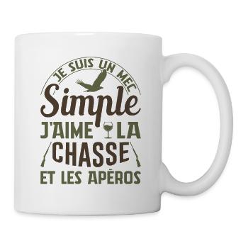 Chasse Et Apéros Chasser Cadeau Anniversaire Mec - Mug blanc - blanc - Droite