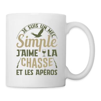 Chasse Et Apéros Chasser Cadeau Anniversaire Mec - Mug blanc - blanc - Droite