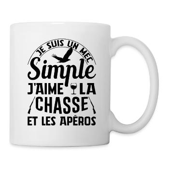 Chasse Et Apéros Chasser Cadeau Anniversaire Mec - Mug blanc - blanc - Droite