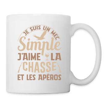 Chasse Et Apéros Chasser Cadeau Anniversaire Mec - Mug blanc - blanc - Droite