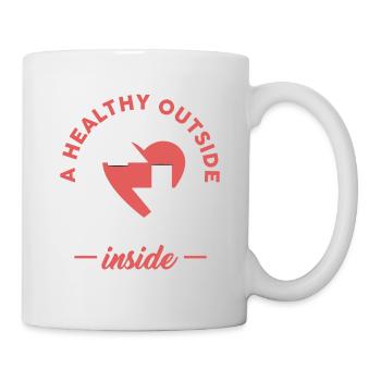 un extérieur sain commence à former l’intérieur - Mug blanc - blanc - Droite