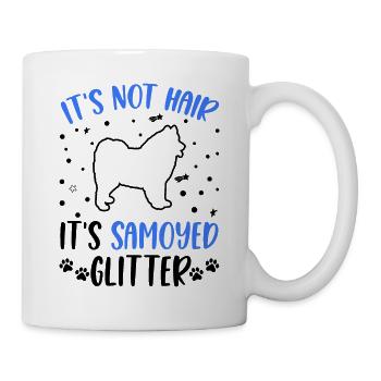 It's not Hair It's Samoyed Glitter Samojede - Mug - white - Right