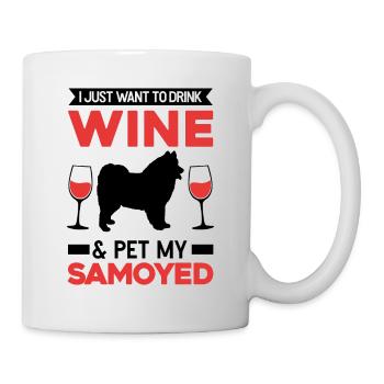 Samoyèdes et vin - Mug blanc - blanc - Droite